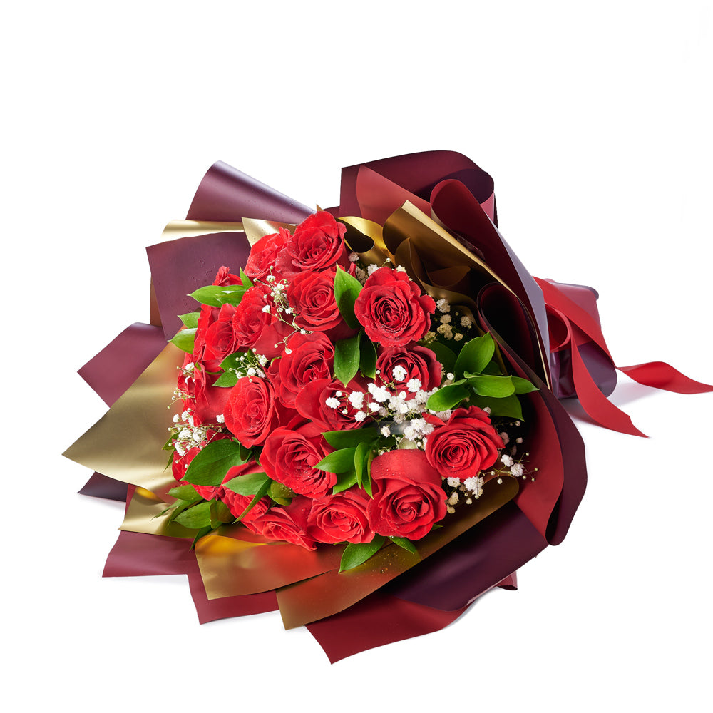 24 Red Roses Delivery in Toronto  Elegance & Passion Bouquet – Bloomen Inc.