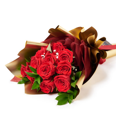 Valentine's Day Dozen Red Roses Bouquet, Valentine's Day, roses, Toronto Same Day Flower Delivery