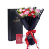 Valentine’s Day Dozen Red & Pink Rose Bouquet With Box & Chocolate, Toronto Same Day Flower Delivery, Valentine's Day gifts