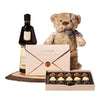 Liquor & Teddy Chocolate Gift, chocolate gift, chocolate, liquor gift, liquor, gourmet gift, gourmet, teddy bear gift, teddy bear, plush gift, plush