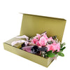 Mother’s Day 12 Stem Pink Rose Bouquet with Box & Wine – Mother’s Day Gifts – Toronto delivery