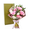 Mother’s Day 12 Stem Pink & White Rose Bouquet with Box – Mother’s Day Gifts – Toronto delivery