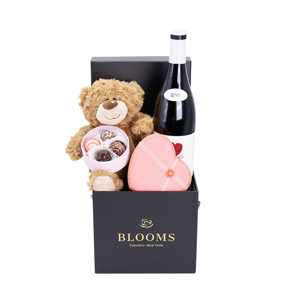 Mother’s Day Wine &amp; Teddy Gift Box – Mother’s Day Gift Baskets – Toronto delivery
