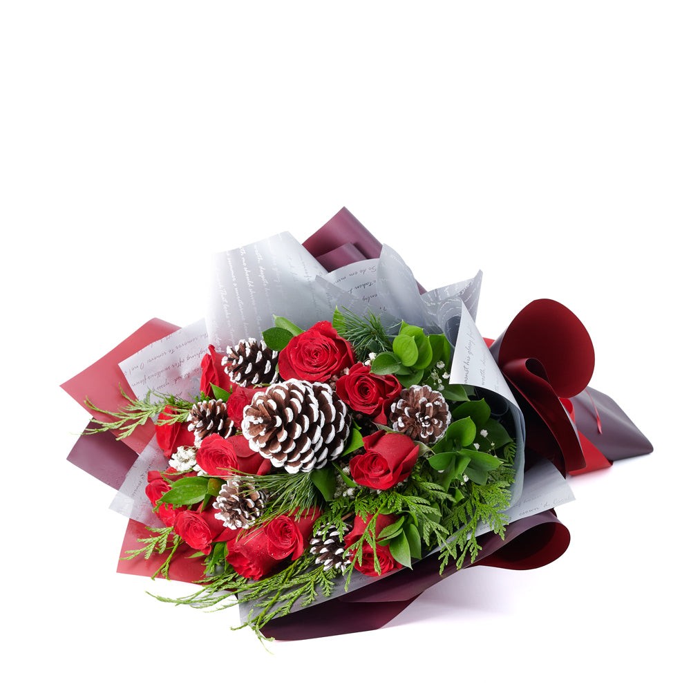 christmas,  holiday,  Rose Arrangement,  Flower Arrangement,  Floral Arrangement,  Rose Bouquet,  Flower Bouquet,  Set 24016-2021, holiday rose delivery, delivery holiday rose, christmas bouquet canada, canada christmas bouquet, toronto