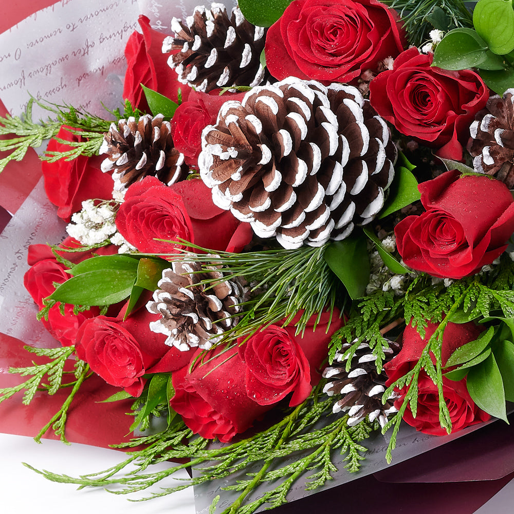 christmas, holiday, Rose Arrangement, Flower Arrangement, Floral Arrangement, Rose Bouquet, Flower Bouquet, Set 24016-2021, holiday rose delivery, delivery holiday rose, christmas bouquet canada, canada christmas bouquet, toronto