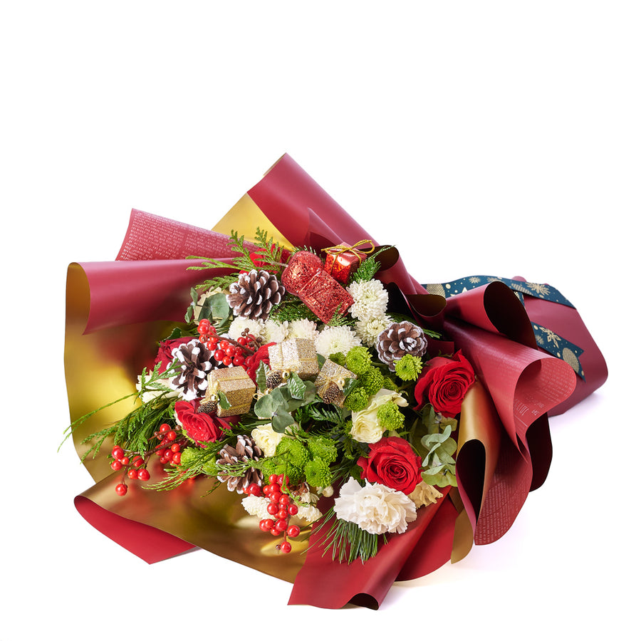 Mixed floral bouquet,  Mixed flower arrangement,  Mixed Flower Bouquet,  Flower Bouquet,  Floral Gift,  Floral Arrangement,  holiday,  christmas,  Mixed Roses Bouquet,  Rose,  Rose Arrangement,  Rose Bouquet,  Set 24017-2021, holiday rose delivery, delivery holiday rose, christmas bouquet canada, canada christmas bouquet, toronto