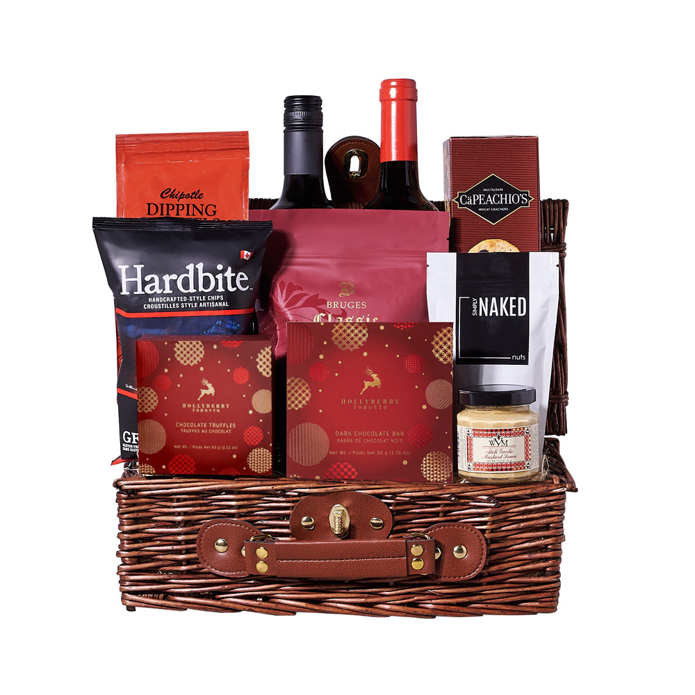 Gourmet Christmas Wine Duo Gift Basket – Wine gift baskets – Toronto  delivery - Blooms Toronto