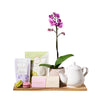 Orchid & Gourmet Tea Gift Set, tea gift, tea, cookie gift, cookies, orchid gift, orchids, gourmet gift, gourmet