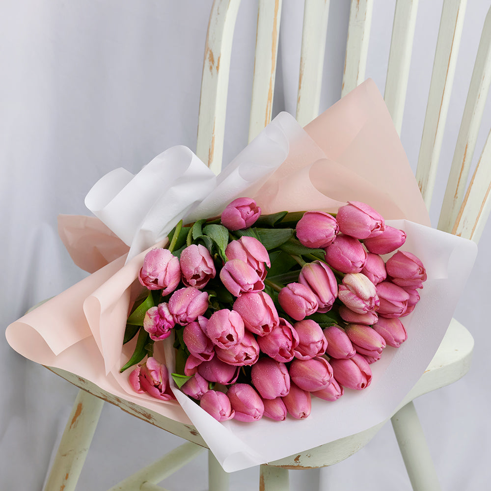 Tulip Gifts | Pink Paradise Tulip Bouquet - Toronto Blooms