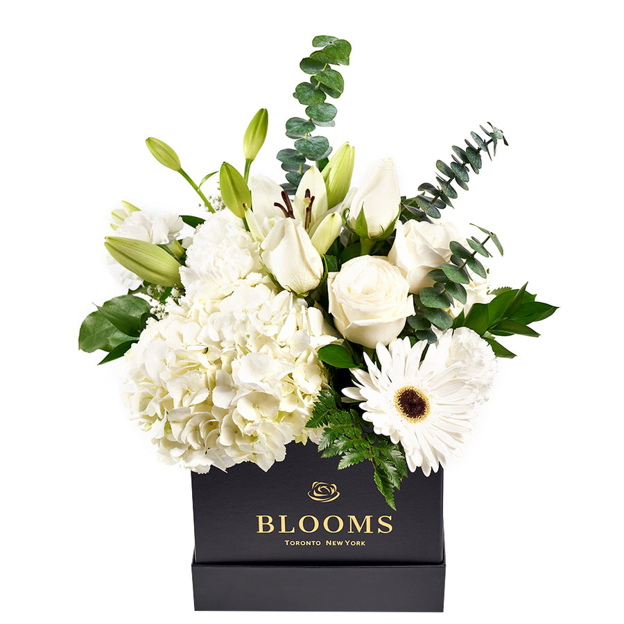 Pops of Joy Floral Centerpiece - Mixed Floral Hat Box - Same Day Toronto Delivery