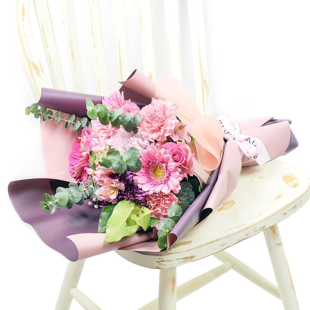Pretty in Pink Mixed Flower Bouquet - floral gift baskets - Canada