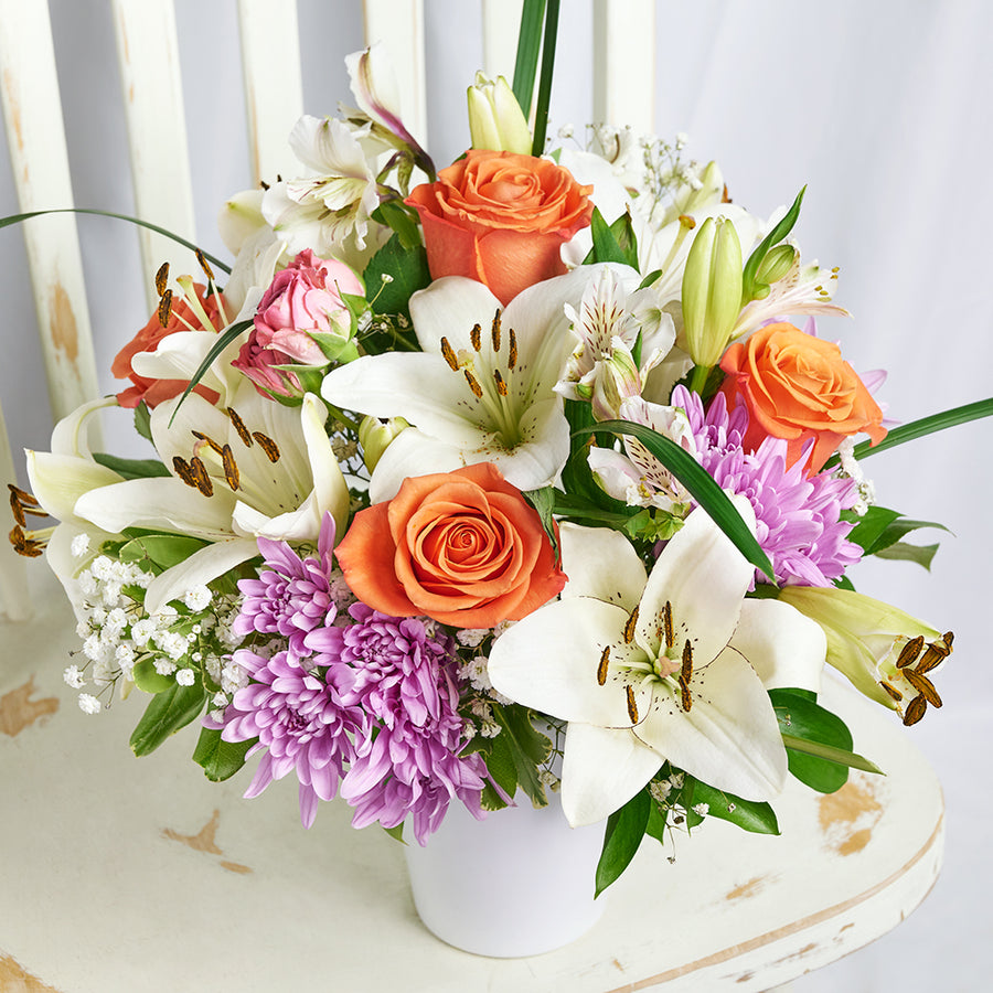 Spring Rose & Lily Arrangement – Floral Gifts – Toronto delivery