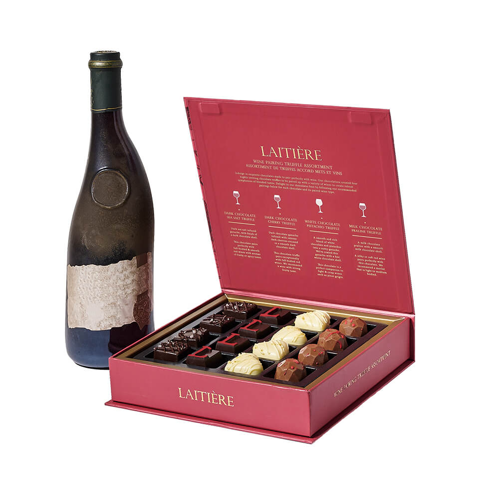 Stunning Wine &amp; Truffle Pairing Gift, wine gift,  wine, chocolate gift, chocolate, gourmet gift, gourmet