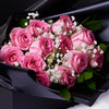 Valentine's Day 12 Stem Pink Rose Bouquet With Box & Bear, Valentine's Day gifts, Toronto Same Day Flower Delivery, plush gifts