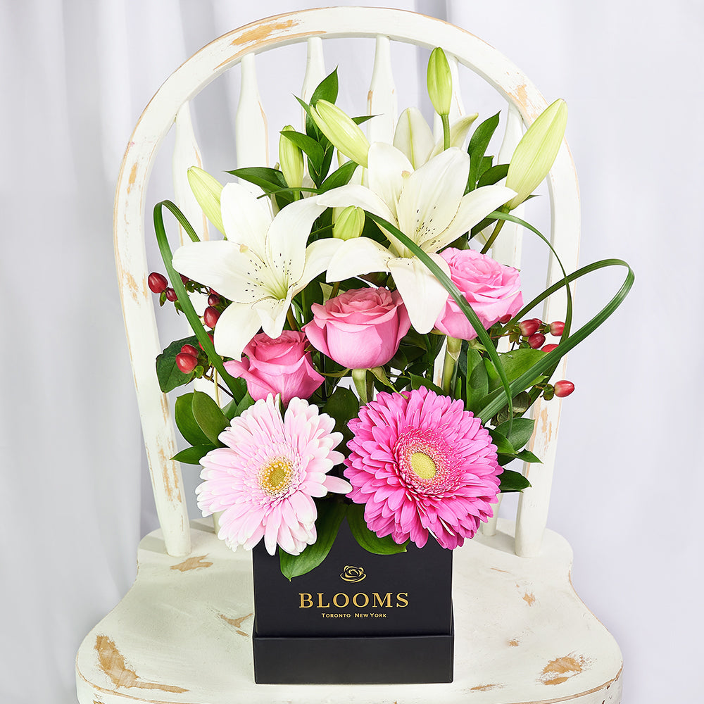Vivid Mixed Floral Arrangement – Floral Gift Boxes– Toronto delivery