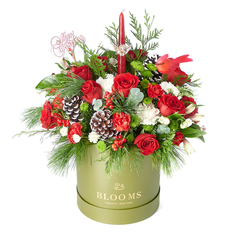 Mix Floral Arrangement,  Floral Arrangement,  holiday,  christmas,  Floral Gift,  Floral Gift Box,  Set 23993-2021, holiday flower box delivery, delivery flower box, christmas box canada, canada christmas box, toronto