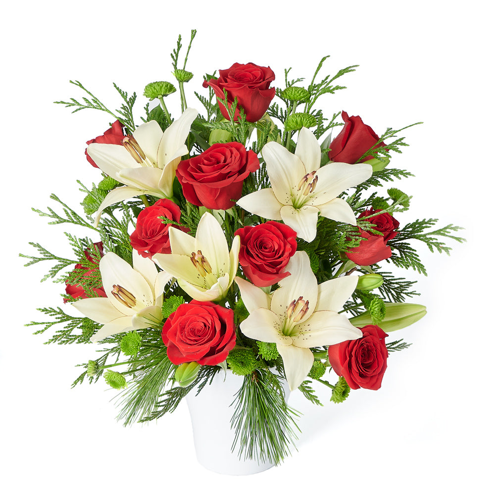 Mixed Floral Arrangement, holiday, christmas, Mix Floral Arrangement, Floral Gift, Floral Arrangement, Set 23994-2021, flower arrangement delivery, delivery flower arrangement, christmas arrangement canada, canada christmas arrangement, toronto